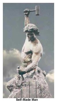 Self-Made Man sculpture by Bobbi Carlyle