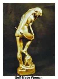 Self-Made Woman sculpture by Bobbi Carlyle